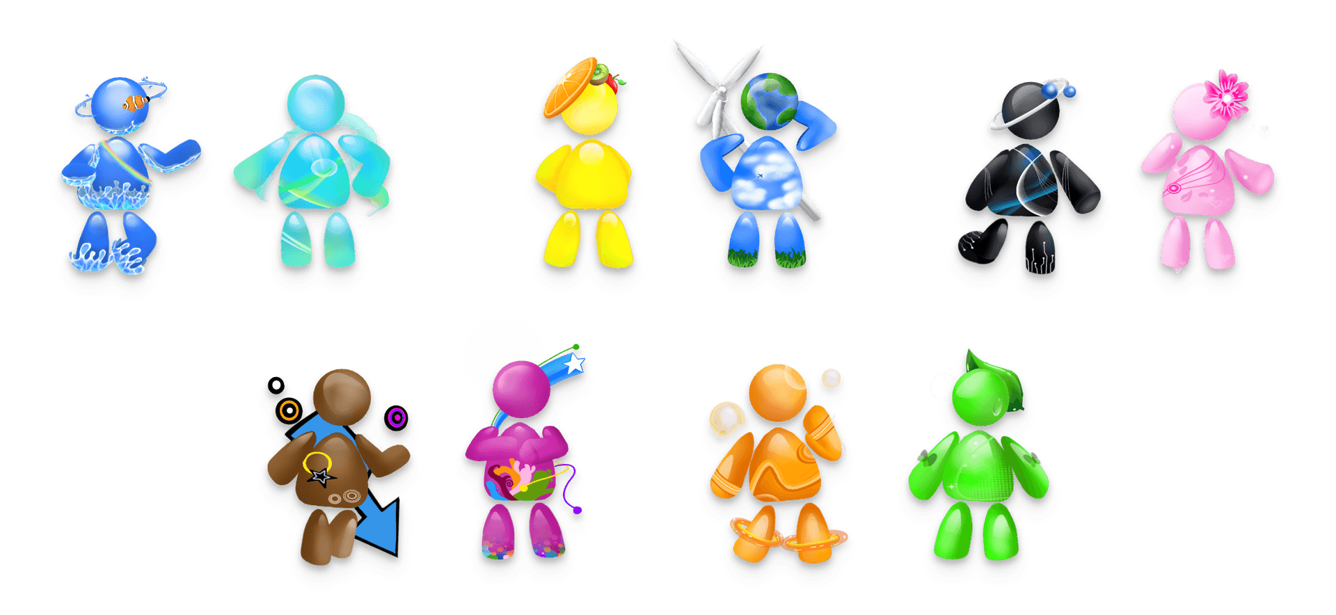 Webiie characters